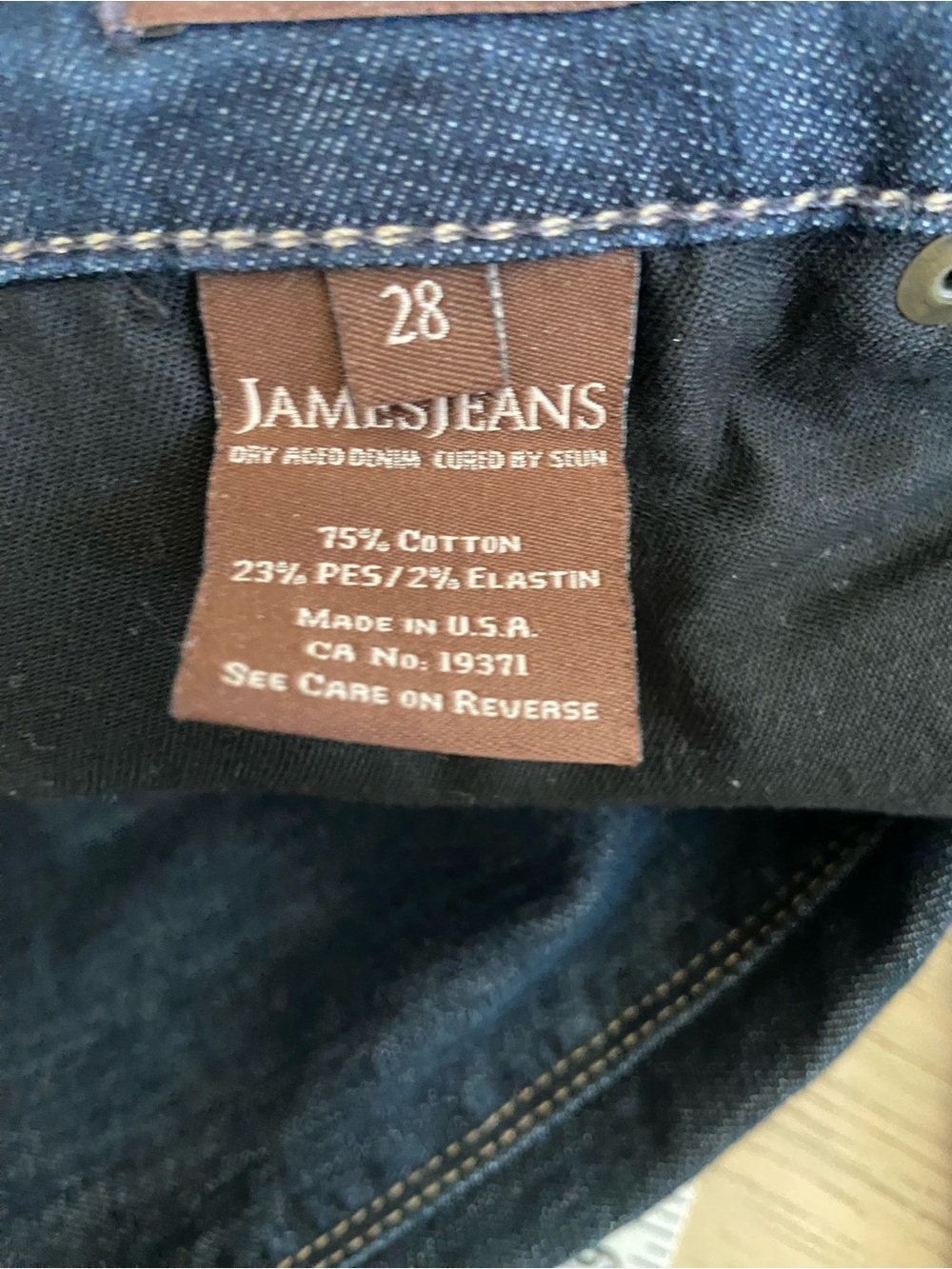 Low Rise Straight Leg Jeans 28 James Jeans Tommy Dark Wash 33" Inseam Tall Y2K - Picture 5 of 9